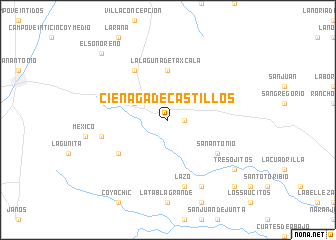 map of Ciénaga de Castillos