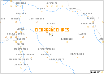 map of Ciénaga de Chipes