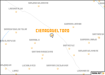 map of Ciénaga del Toro