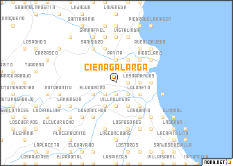 map of Ciénaga Larga