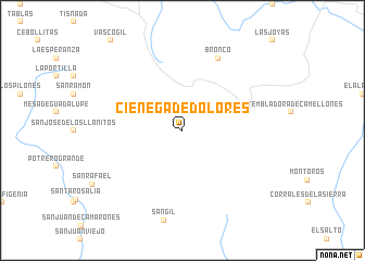 map of Ciénega de Dolores