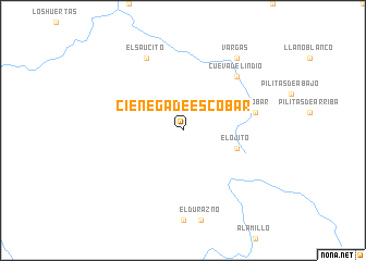 map of Ciénega de Escobar