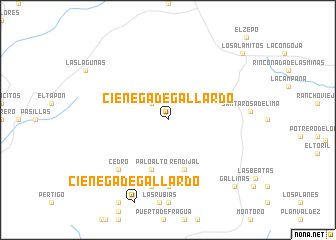 map of Ciénega de gallardo