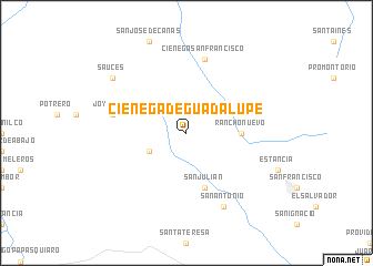 map of Ciénega de Guadalupe