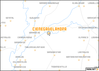 map of Ciénega de la Mora