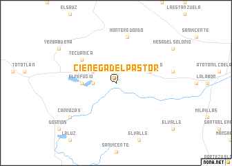 map of Ciénega del Pastor