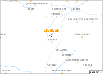 map of Ciénega