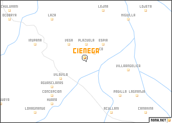 map of Ciénega