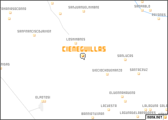 map of Cieneguillas