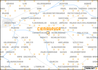 map of Cienia Druga