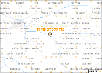 map of Cienia Trzecia