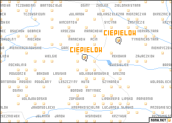 map of Ciepielów