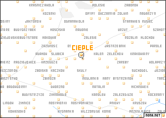 map of Ciepłe