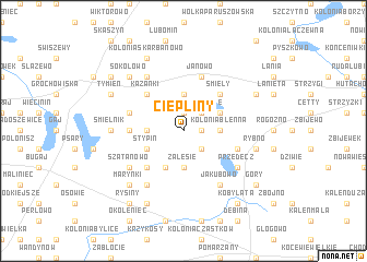 map of Ciepliny