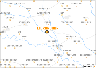 map of Čierna Voda