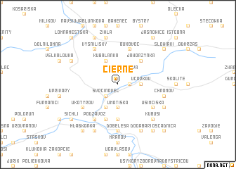 map of Čierne