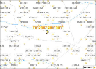 map of Cierno-Żabieniec