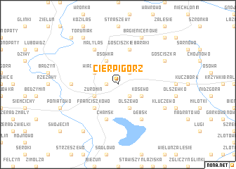 map of Cierpigórz