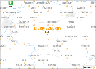 map of Cierpisz Górny