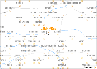 map of Cierpisz