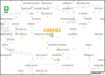 map of Cierpisz