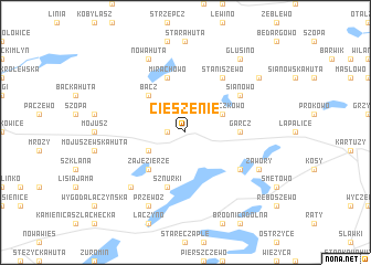 map of Cieszenie