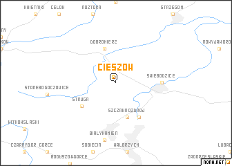 map of Cieszów