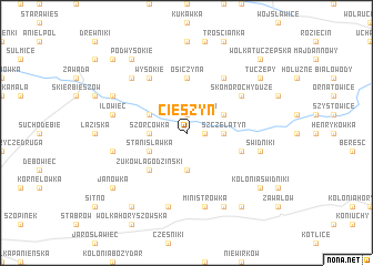 map of Cieszyn