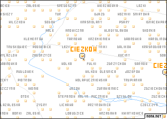 map of Ciężków