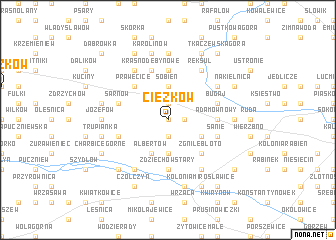 map of Ciężków