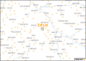 map of Çiflik