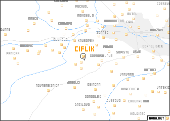 map of Čiflik