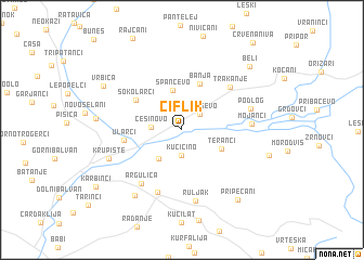 map of Čiflik