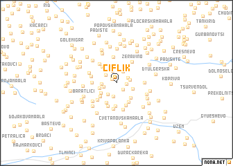 map of Čiflik