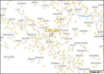 map of Čifluk