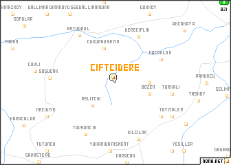 map of Çiftçidere