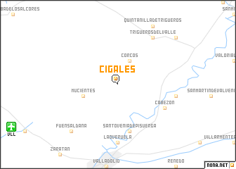 map of Cigales
