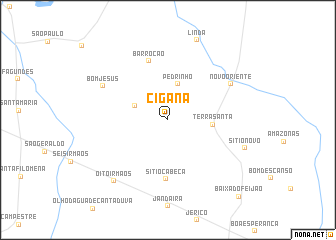 map of Cigana