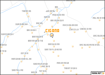 map of Cigana