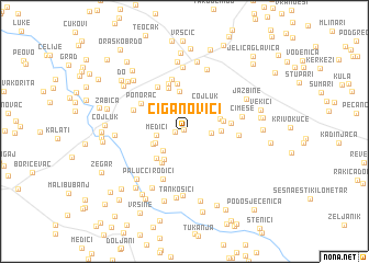 map of Ciganovići