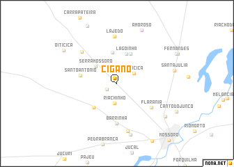 map of Cigano