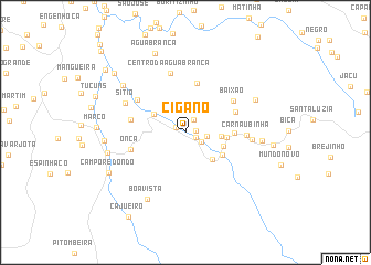 map of Cigano