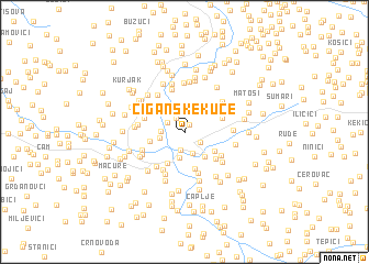 map of Ciganske Kuće