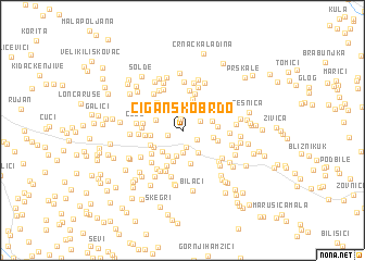 map of Cigansko Brdo