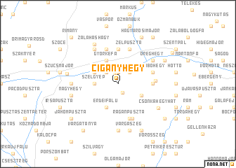 map of Cigányhegy