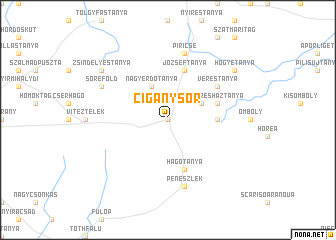 map of Cigánysor