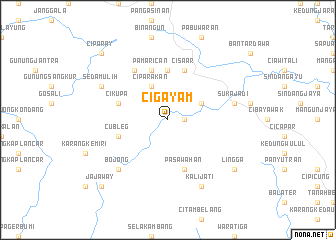 map of Cigayam