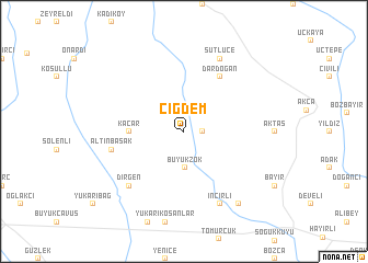map of Çiğdem