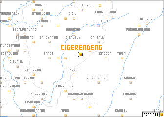 map of Cigerendeng