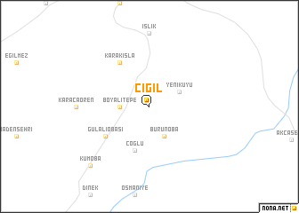 map of Çiğil